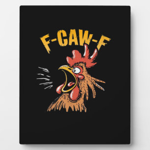 Vintage F-Caw-F Huhn F-Caw-F Lustiges Huhn Roos Fotoplatte