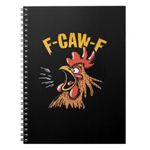 Vintage F-Caw-F Huhn F-Caw-F Lustiges Huhn Roos Notizblock