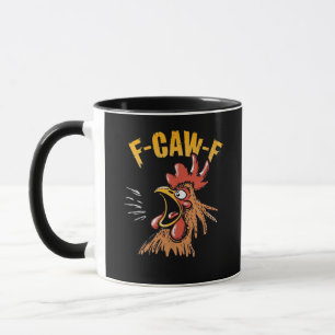 Vintage F-Caw-F Huhn F-Caw-F Lustiges Huhn Roos Tasse