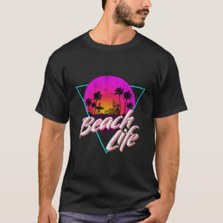 Vintage Fade Strandleben T-Shirt