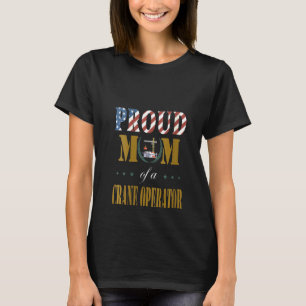 Vintage Fahne Amerikanischer Stolz Mama eines Kran T-Shirt