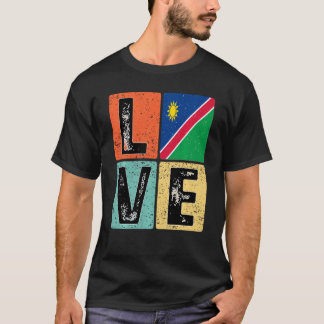 Vintage Fahne der Liebe Retro I Namibia für die na T-Shirt