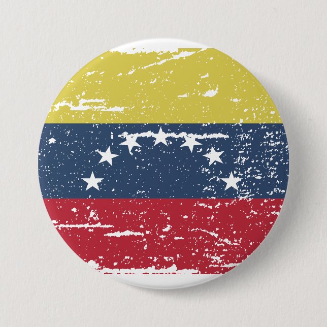 Vintage Fahne Venezuela Button (Vorderseite)