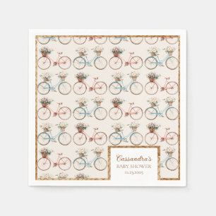 Vintage-Fahrrad-Baby-Party  Serviette
