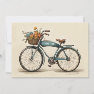 Vintage-Fahrrad-Blumenkorb Geschenk für jeden Anla Feiertagskarte