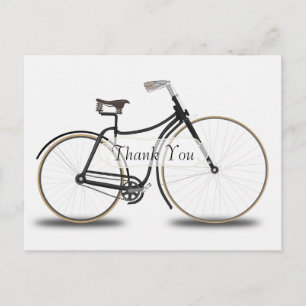 Vintage Fahrrad Dankeschön Postkarte
