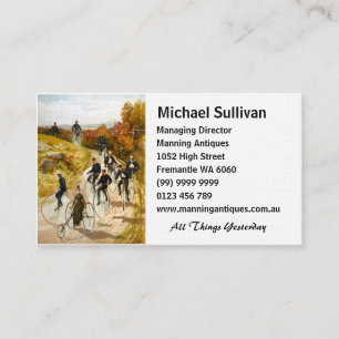 Vintage Fahrrad-Fahrt im Land Visitenkarte