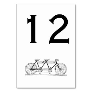 Vintage-Fahrrad für zwei Personen / Tandem-Fahrrad Tischnummer