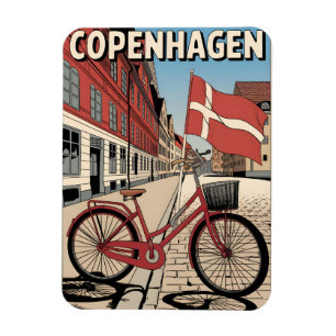 Vintage-Fahrrad-Geschenke aus Kopenhagen Dänemark Magnet