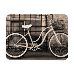 Vintage-Fahrrad mit Korb Magnet
