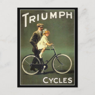 Vintage-Fahrrad-Postkarte: Triumph Cycles Postkarte