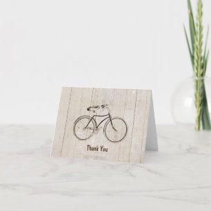 Vintage-Fahrrad-Rad-Rustikales-Holz-Dankeschön-Kar Dankeskarte
