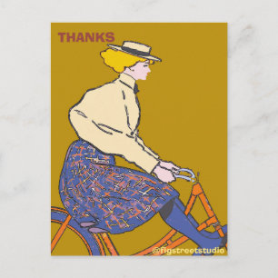 Vintage Fahrrad, Text bearbeiten Postkarte