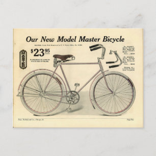 Vintage-Fahrrad-Werbe-Postkarte Postkarte