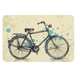 Vintage-Fahrrad-Zeichnung Magnet