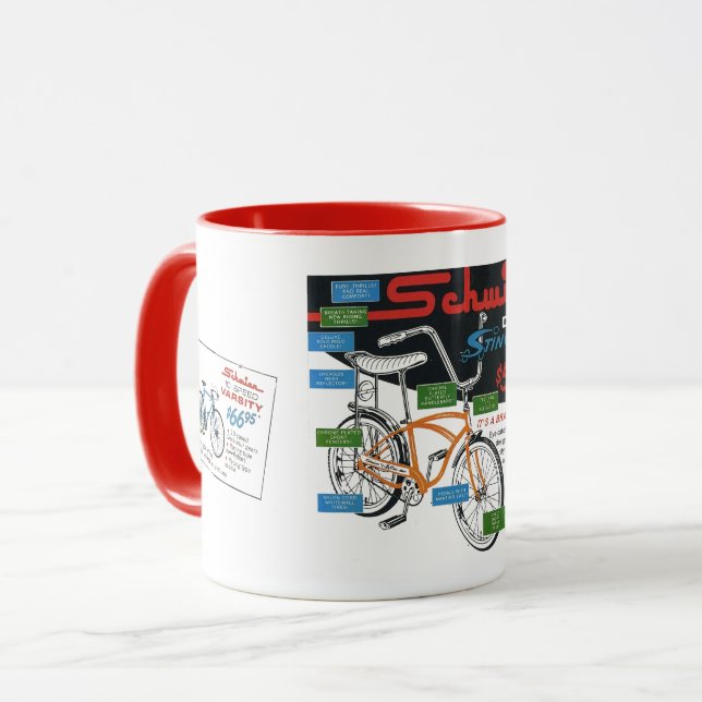 Vintage-Fahrradanzeige Tasse (Vorderseite Links)