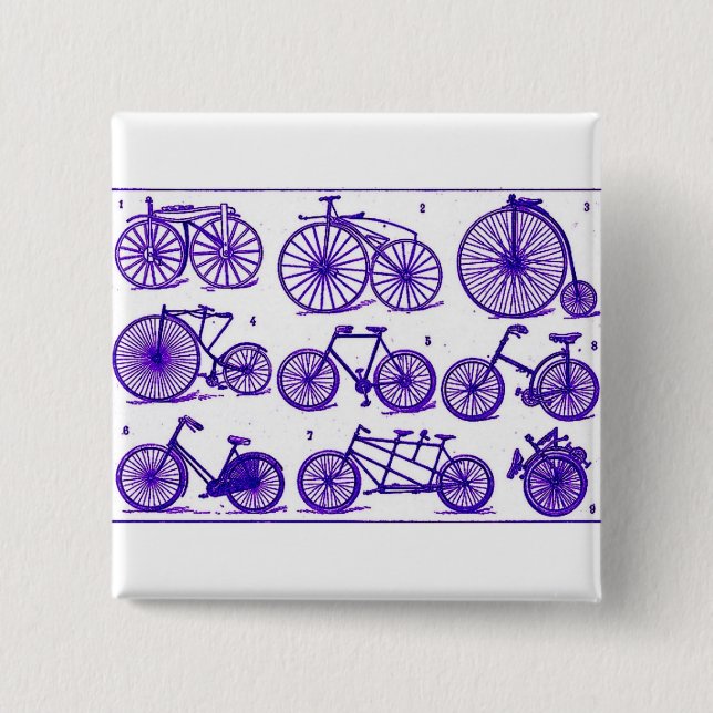 Vintage Fahrräder Button (Vorderseite)