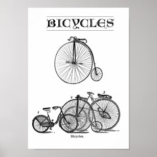 Vintage Fahrräder Poster