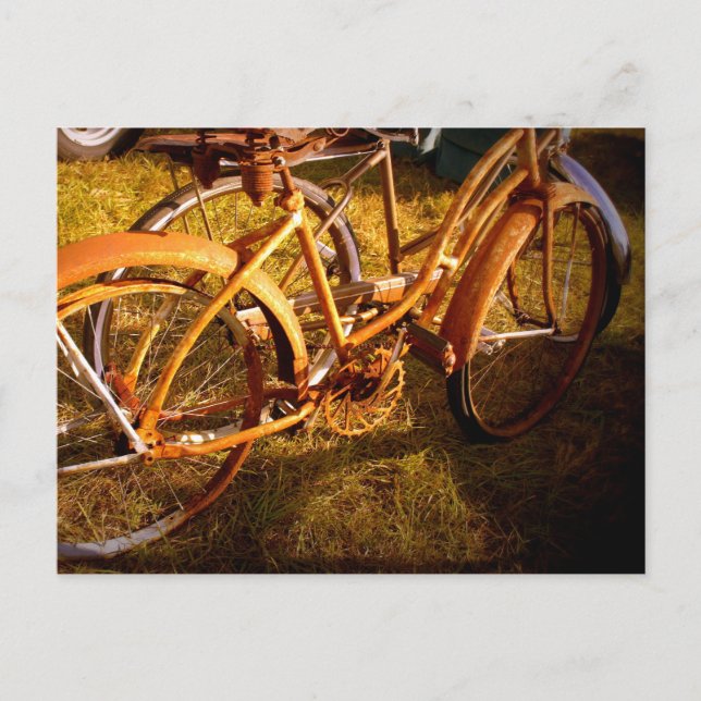 Vintage Fahrräder Postkarte (Vorderseite)