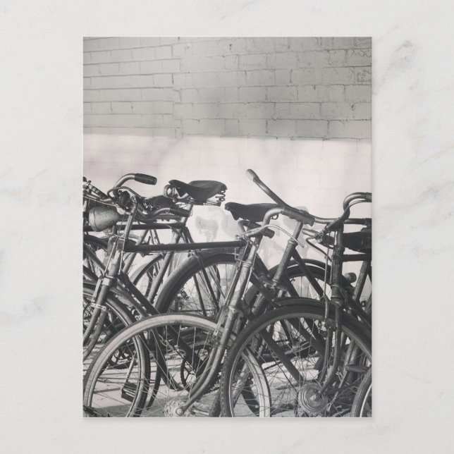 Vintage Fahrräder Postkarte (Vorderseite)