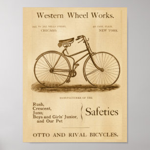 Vintage Fahrräder und Art Poster