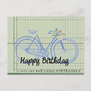 Vintage Fahrradkollektion Geburtstag Postkarte