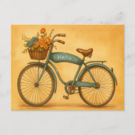 Vintage Fahrradkorb Blumen Geschenk für jeden Anla Feiertagspostkarte