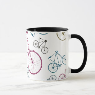 Vintage-Fahrradmuster-Geschenke für Radfahrer Tasse