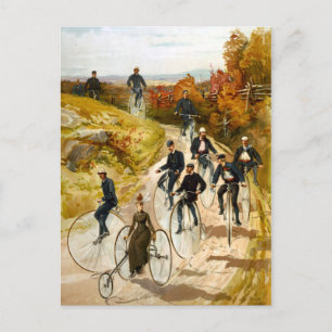 Vintage-Fahrradtour auf dem Land Postkarte