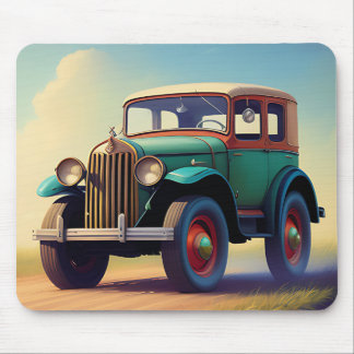 Vintage Fahrt Mousepad - Design des Retro-Autos