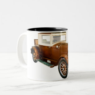 Vintage Fahrzeuge der 40er Jahre - Verkehr Zweifarbige Tasse