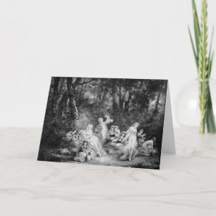 Vintage Fairies in der Holzfabrik Karte