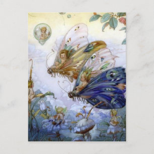 Vintage Fairy Aviators Postkarte