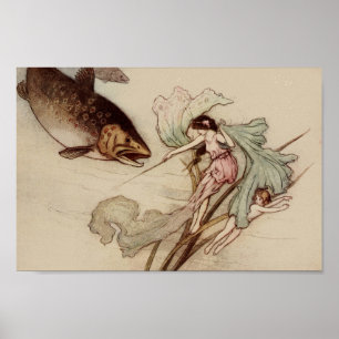 Vintage Fairy Tale Illustration Poster