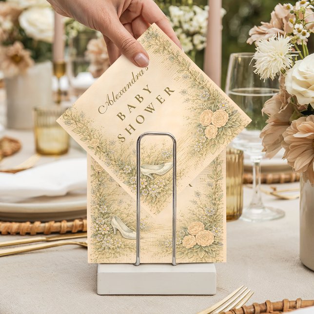 Vintage Fairytale Garden Baby Shower Serviette (Von Creator hochgeladen)