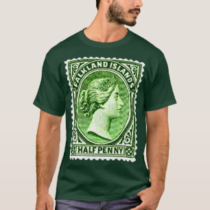 Vintage Falklandinseln Briefmarke Design2 T-Shirt