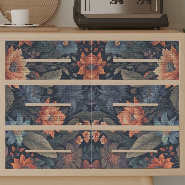 Vintage Fall Farbige Blume Entfärbung Seidenpapier (Von Creator hochgeladen)