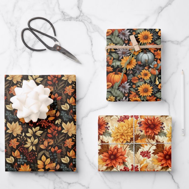 Vintage Fall  Geschenkpapier Set (Vorderseite)