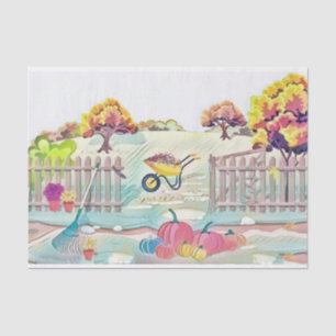 Vintage Fall Kürbis Herbstfarben Aquarell Seidenpapier