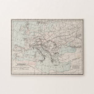 Vintage Fall of The Roman Empire Map (1901) Puzzle