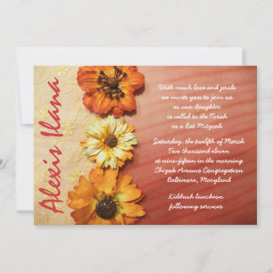 VINTAGE FALL-SCHAUTY Lacey Bat Mitzvah Einladung