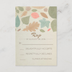 Vintage Fall-und Goldpunkte, die UAWG Wedding sind RSVP Karte
