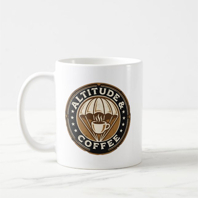 Vintage Fallschirm & Kaffee Kaffeetasse (Links)