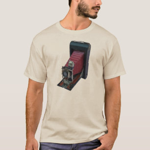 Vintage faltende Rollfilm Postkarten-Kamera T-Shirt