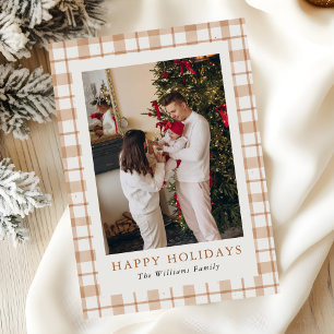 Vintage-Familie-Fünf-Fotos-Weihnachten Feiertagskarte