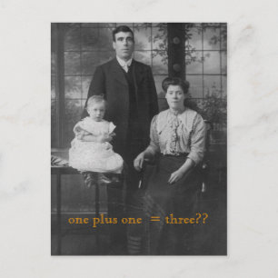 Vintage Familie Postkarte
