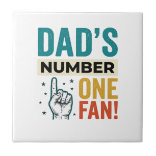 Vintage-Familiendesign: Papas größter Fan_1 Fliese