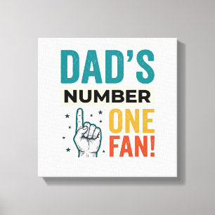 Vintage-Familiendesign: Papas größter Fan_1 Leinwanddruck