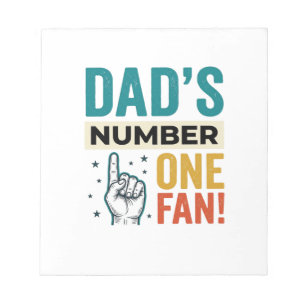 Vintage-Familiendesign: Papas größter Fan_1 Notizblock