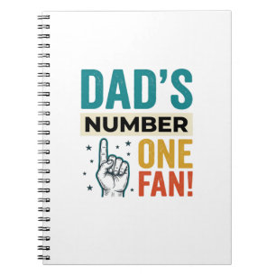 Vintage-Familiendesign: Papas größter Fan_1 Notizblock
